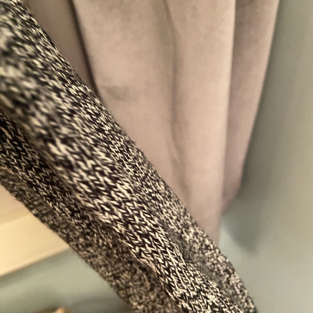 Chic Cowl Neck Sweater in Gray and Cream By Derek Love - Picture 8 of 13